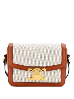 Celine Triomphe Shoulder Bag Canvas with Leather Teen crossbody bag 32583834