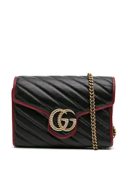 Gucci 2016-2024 GG Marmont Matelasse Leather Torchon Wallet On Chain crossbody bag 30441082
