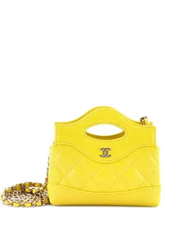 Chanel 31 Shopping Bag Clutch with Chain Quilted Calfskin Nano crossbody bag 32583881