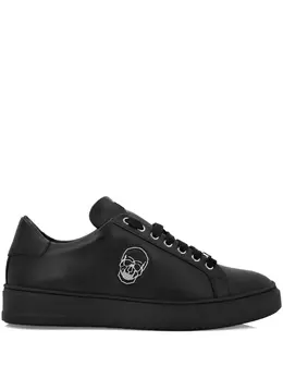 Philipp Plein Skull-appliqué leather sneakers 25708083