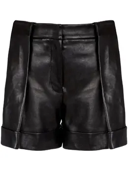 Balmain: Кожаные шорты 