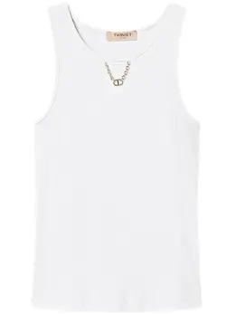TWINSET: Хлопковая майка 