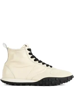 Jil Sander Moon high-top leather sneakers 31110543