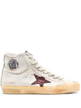 Golden Goose distressed high-top sneakers 19543379
