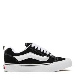 Vans Black Suede Knu Skool Low-Top Sneakers, Size M8 / W9.5 vn0009qc6bt-black/true white