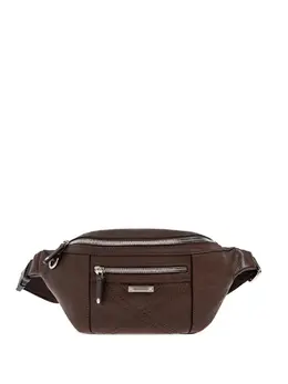 Сумка на пояс из кожи на молнии Iceberg, коричневый 31774131 | коричневый
