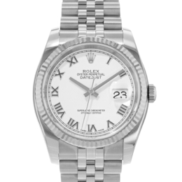 Pre-owned Rolex Datejust 36 Automatic Chronometer White Dial Mens Watch 116234 wrj