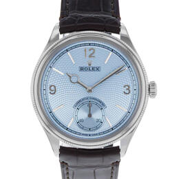 Pre-owned Rolex 1908 Automatic Blue Dial Mens Watch 52506