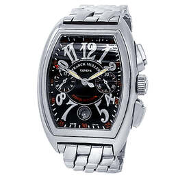 Pre-owned Franck Muller Conquistador Chronograph Automatic Black Dial Mens Watch 8001 cc
