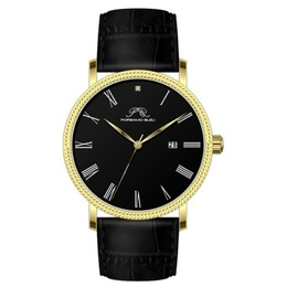 Porsamo Bleu Veritas 1 Quartz Black Dial Mens Watch 1361gvel