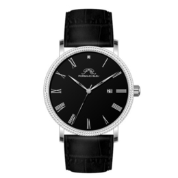 Porsamo Bleu Veritas 1 Quartz Black Dial Mens Watch 1361fvel