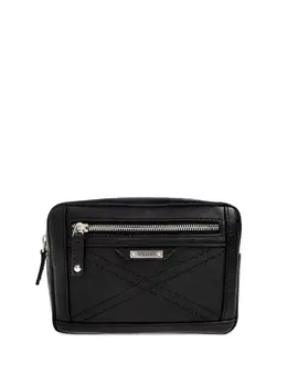 Стеганая кожаная поясная сумка на молнии Iceberg, черный 31773298 | черный