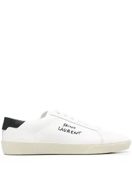 Saint Laurent-Court Leather Sneakers-Uomo 52887200137556
