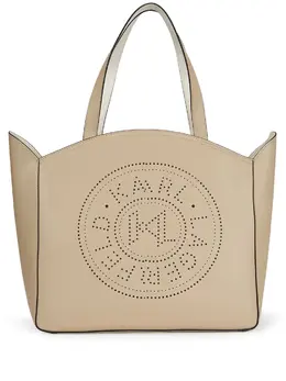 Karl Lagerfeld K/Circle perforated-logo tote bag 23000212
