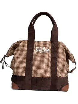 Дорожная сумка в ломаную клетку Mc2 Saint Barth, коричневый 32244235 | коричневый