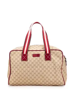 Gucci 2000-2015 GG Canvas Web travel bag 32306136