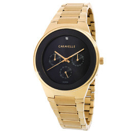 Bulova Quartz Diamond Black Dial Watch 44d102