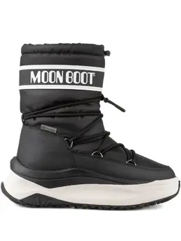 Moon Boot: Чёрные ботинки 