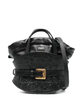 Balmain crocodile-effect shoulder bag 32111031