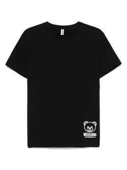Moschino: Чёрная футболка  Teddy Bear