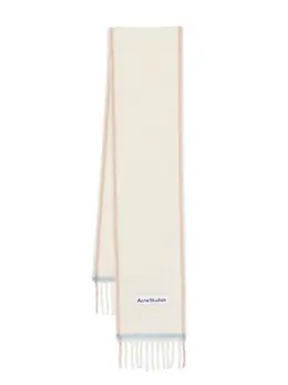 Acne Studios: Белый шарф 