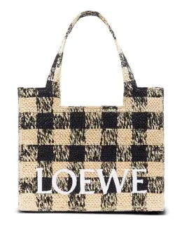Loewe Font checkerboard logo large tote bag 31193822