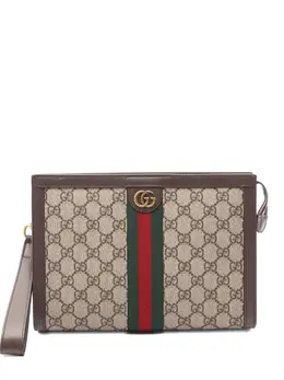 Gucci 2020s Ophidia GG-supreme stripe clutch bag 32391674