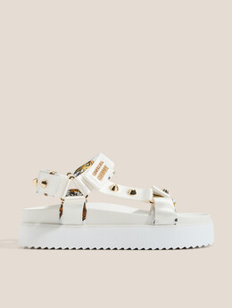 Versace Jeans Couture: Белые сандалии 