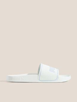 Puma: Белые шлёпанцы 