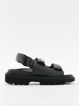 Tommy Jeans: Чёрные сандалии 