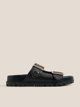 Guess: Чёрные шлёпанцы 