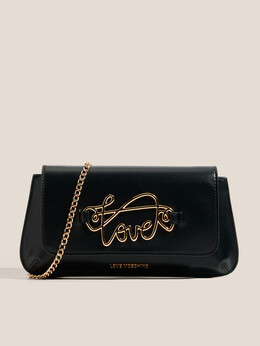 Love Moschino: Чёрный клатч 