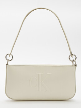 Calvin Klein Jeans: Бежевая сумка 