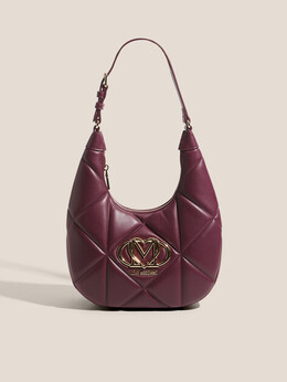 Love Moschino: Бордовая сумка 