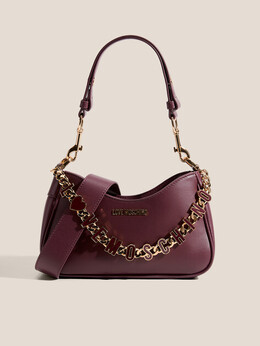 Love Moschino: Бордовая сумка 