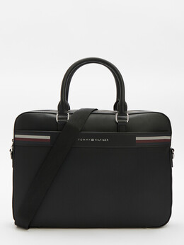 Tommy Hilfiger: Чёрная спортивная сумка 