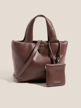 Guess: Коричневая сумка 