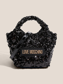 Love Moschino: Чёрная спортивная сумка 