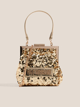 Love Moschino: Золотой клатч 