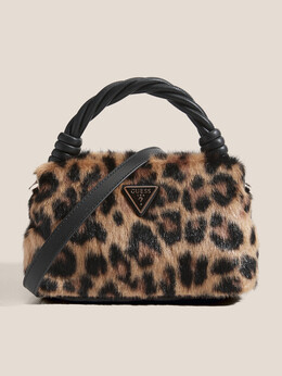 Guess: Спортивная сумка с леопардовым принтом 