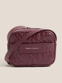 Armani Exchange: Бордовая сумка 