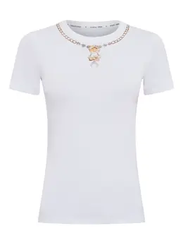 Marine Serre: Белая футболка 