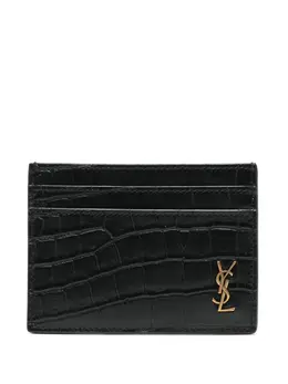 Saint Laurent Cassandre-logo leather cardholder 14339106