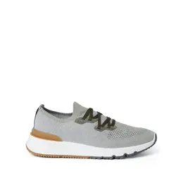 Brunello Cucinelli-Sneakers Grigio, Verde-Uomo 52856886591828
