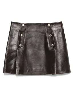 SANDRO: Кожаная юбка 