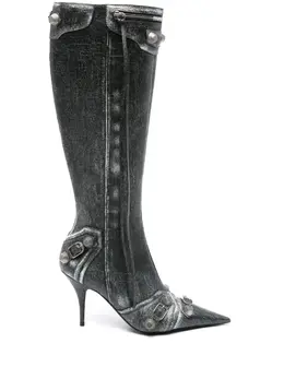 Balenciaga 90mm Cagole leather boots 23389645