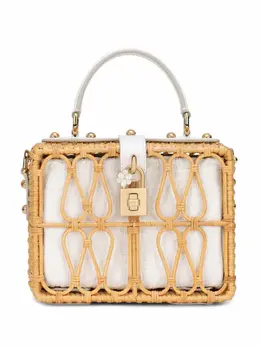 Dolce & Gabbana Dolce Box brocade wicker shoulder bag 17406800