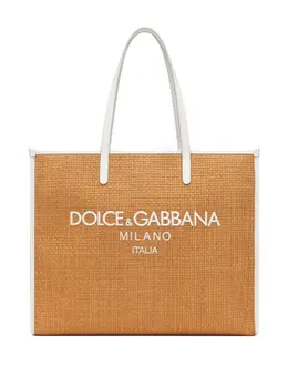 Dolce & Gabbana large Shopping woven tote bag 22052940