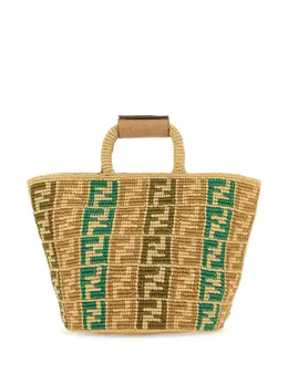 Fendi FF braided raffia tote bag 24751961