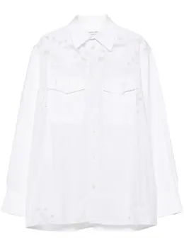 Marine Serre: Белая рубашка 